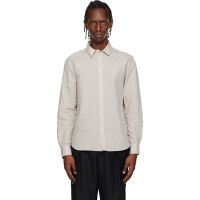 Beige Maison Kitsune Handwriting Casual Shirt 261389M192005
