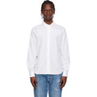 White Maison Kitsune Handwriting Casual Shirt 261389M192006