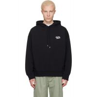 Black Maison Kitsune Handwriting Oversize Hoodie 261389M202003