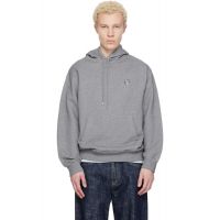 Maison Kitsune Gray Fox Head Comfort Hoodie 261389M202006