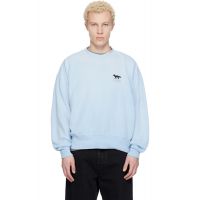 Maison Kitsune Blue KURO Edition Sunfaded Fox Sweatshirt 261389M204028