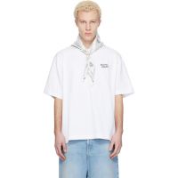 White Maison Kitsune Handwriting Oversize T-shirt 261389M213001