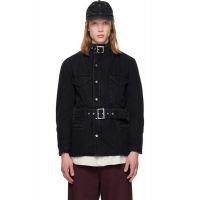 Silas Black Washed Cotton Drill M65 Jacket 261399M180000