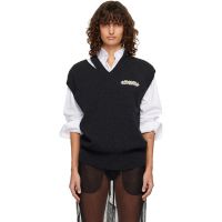 Simone Rocha Gray Merino Seam Bite Vest 261405F100000