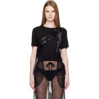 Simone Rocha Black Bow Sash Easy T-shirt 261405F110001