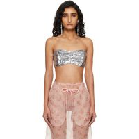 Simone Rocha Silver Sculpt Bandeau Top 261405F111000