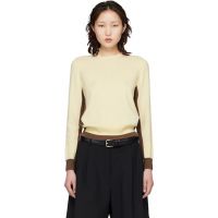 B.B. Wallace Yellow & Brown Hockney Sweater 261408F096005