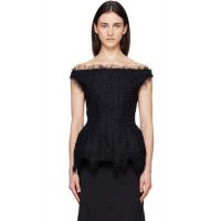 MATIERES FECALES Black Vendome Tweed Top 261412F107001
