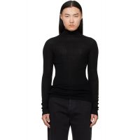 MATIERES FECALES Black Forever Knit Turtleneck 261412M205000