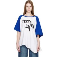 UNDERCOVER White & Blue UC1E8805-2 Perfect Day T-shirt 261414F110005