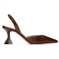 Amina Muaddi Brown Holli Sling 70 Heels 261415F122016