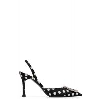 Amina Muaddi Black Camelia Sling 90 Heels 261415F122026