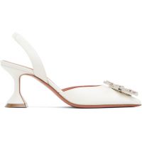Amina Muaddi White Begum Sling 70 Heels 261415F122039