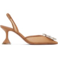 Amina Muaddi Beige Begum Mesh Sling 70 Heels 261415F122045