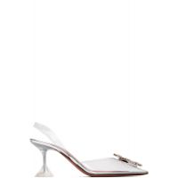Amina Muaddi Transparent Begum Glass Sling 70 Heels 261415F122046