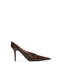 Amina Muaddi Brown Anok Mule 90 Heels 261415F122050
