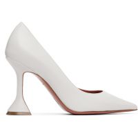 Amina Muaddi White Ami 95 Heels 261415F122052
