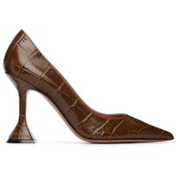 Amina Muaddi Brown Ami Pump 95 Heels 261415F122053