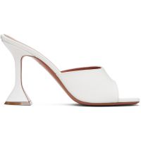 Amina Muaddi White Lupita Slipper 95 Heeled Sandals 261415F125003