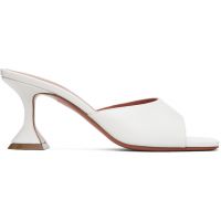 Amina Muaddi White Lupita Slipper 70 Heeled Sandals 261415F125009