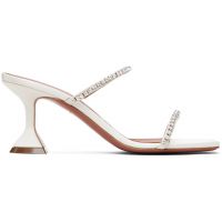 Amina Muaddi White Gilda Slipper 70 Heeled Sandals 261415F125018