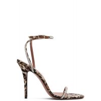Amina Muaddi Brown Diamante 105 Heeled Sandals 261415F125027