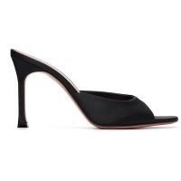 Amina Muaddi Black Alexa Slipper 95 Heeled Sandals 261415F125031