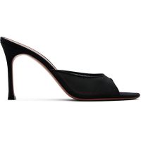 Amina Muaddi Black Alexa Mesh 95 Heeled Sandals 261415F125034