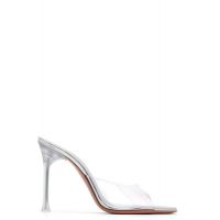 Amina Muaddi Transparent Alexa Glass Slipper 105 Heeled Sandals 261415F125039
