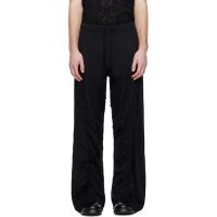 Julius Black Flare Wide Trousers 261420M191004