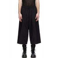 Julius Black Cropped Baggy Trousers 261420M191006