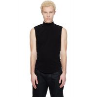 Julius Black Seamed High Neck T-shirt 261420M213008