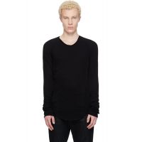 Julius Black Seamed Skinny T-shirt 261420M213009