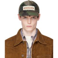 RRL Khaki Logo-Patch Camo Mesh Trucker Cap 261435M139001