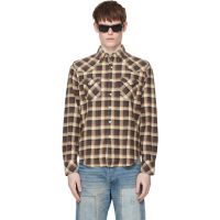 RRL Brown & Beige Buffalo West Shirt 261435M192001