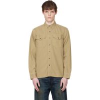 RRL Beige Twill Officers Work Shirt 261435M192009