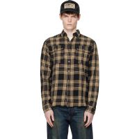RRL Black & Brown Greyson Shirt 261435M192019