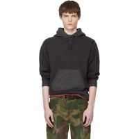 RRL Gray French Terry Hoodie 261435M202000
