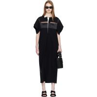 Sacai Black Cotton Jersey Midi Dress 261445F054001