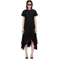 Sacai Black Cotton Broadcloth Midi Dress 261445F054003