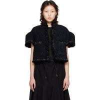 Sacai Black Tweed Jacket 261445F063003