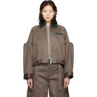 Sacai Taupe Cotton Chino Jacket 261445F063009