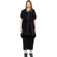 Sacai Black Quilted Satin Hooded Vest 261445F068004