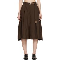 Sacai Brown Suiting Shorts 261445F087008