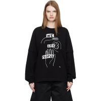 Black geoff sacai Print L/S T-shirt 261445F098000