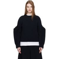 Sacai Black Sponge Sweat Pullover Sweatshirt 261445F098002
