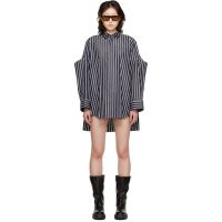 Sacai Navy Poplin Shirt Minidress 261445F109000