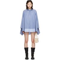 Sacai Blue Poplin Shirt Minidress 261445F109001