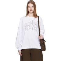 White geoff sacai Print L/S T-shirt 261445F110002
