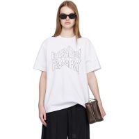White geoff sacai Print T-shirt 261445F110003